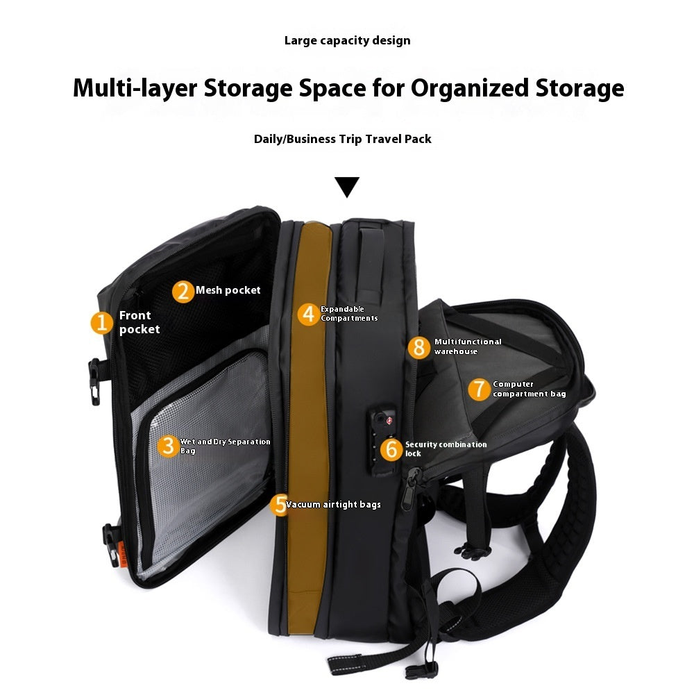 Carry More, Stress Less – Vacuum Compression Business Backpack (Without Pump)